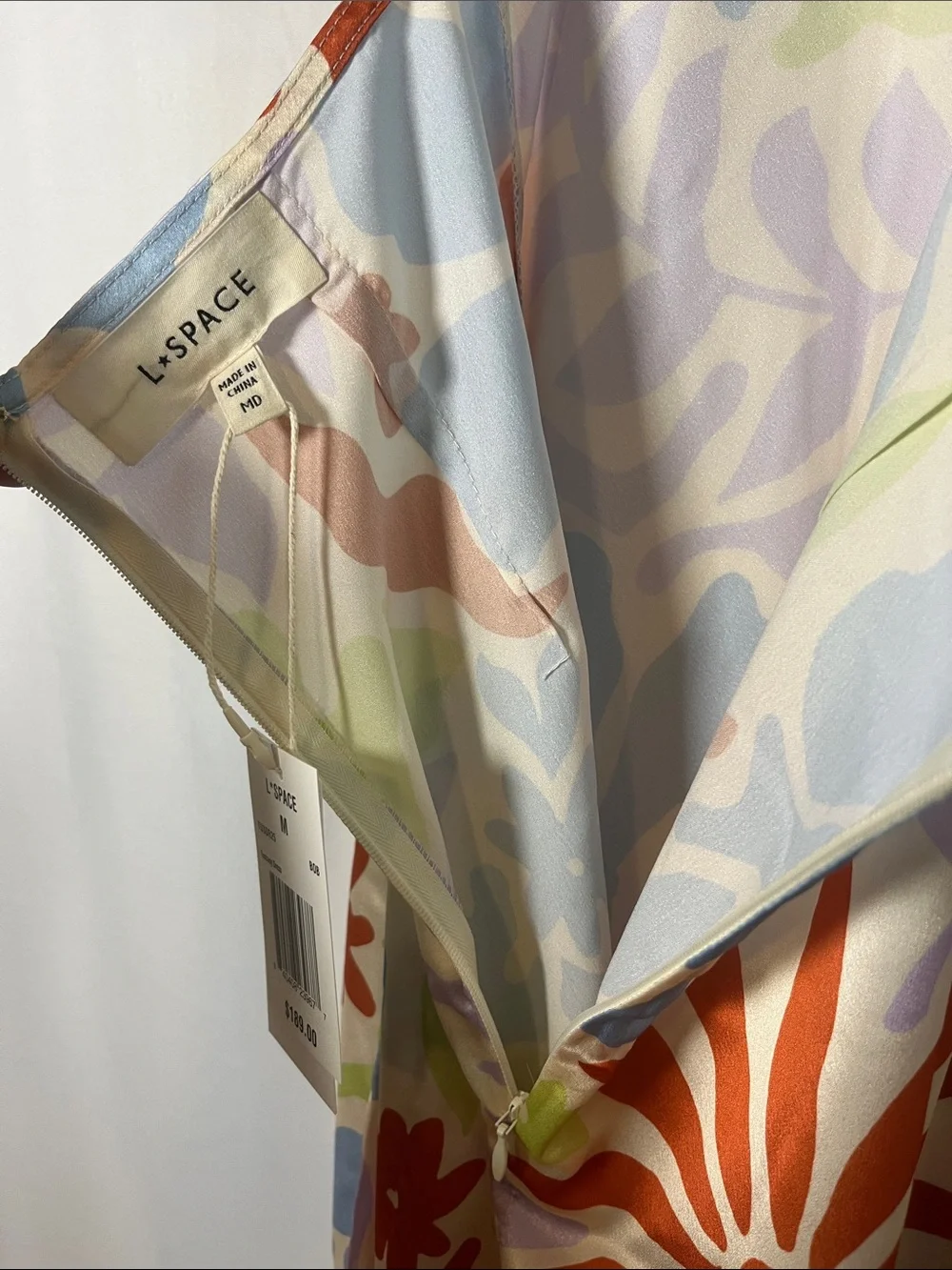 LSPACE TUSCANY FLORAL HALTER COVERUP MAXI DRESS TROPICAL SUMMER NWT SZ M - Picture 9 of 10